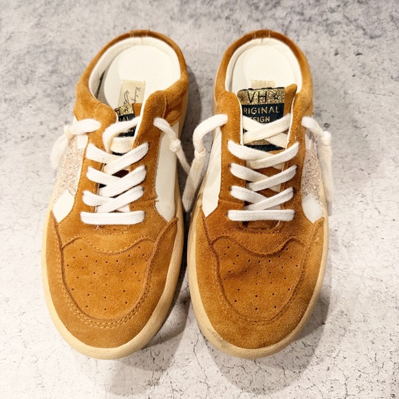 Vintage Havana Val platform sneaker mules camel suede Slip On Size 8 - Picture 3 of 8